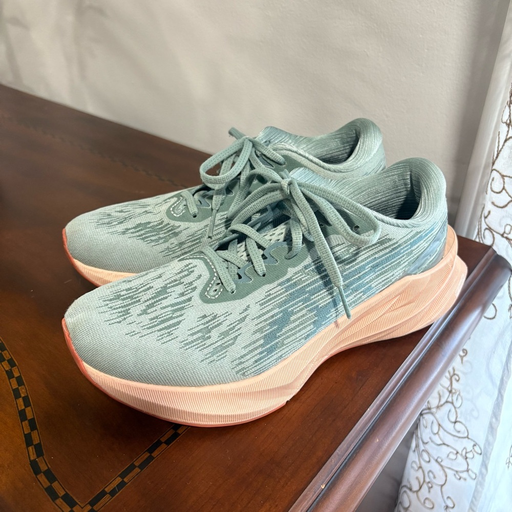 Asics Women's Athletic Shoes in Teal and Peach - Picture 4 of 10